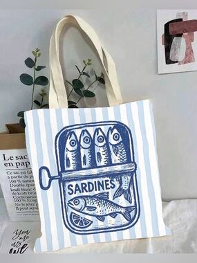 Striped Canvas Tote